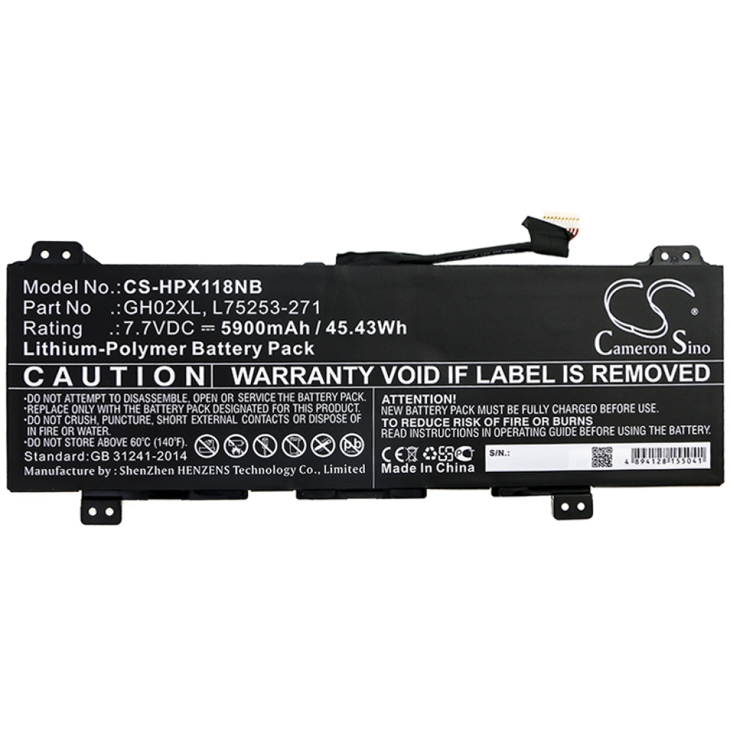 Înlocuire compatibilă pentru bateria HP GH02XL,L75253-271