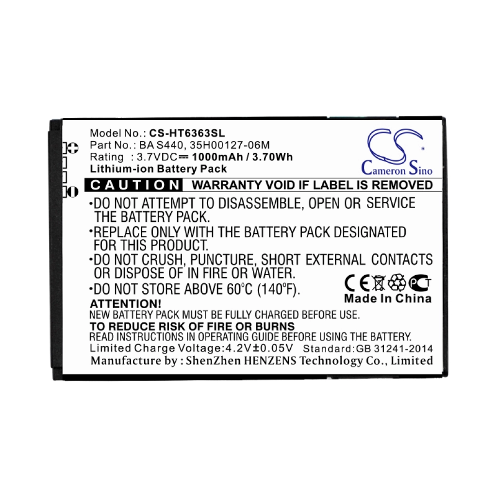 Battery Replaces 35H00127-05M