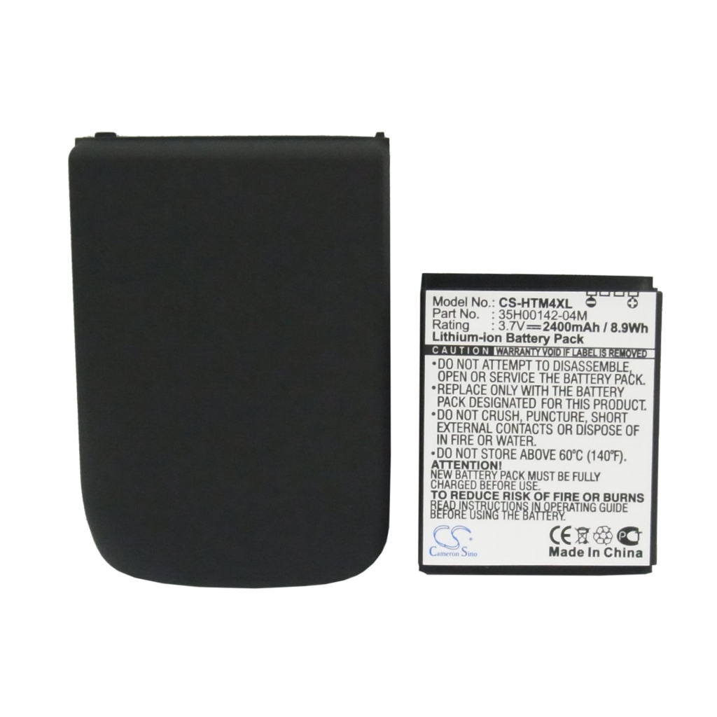 Cameron Sino CS-HTM4XL etichetă specificații baterie cu capac spate extins plat negru: 3,7V 2400mAh Li-ion