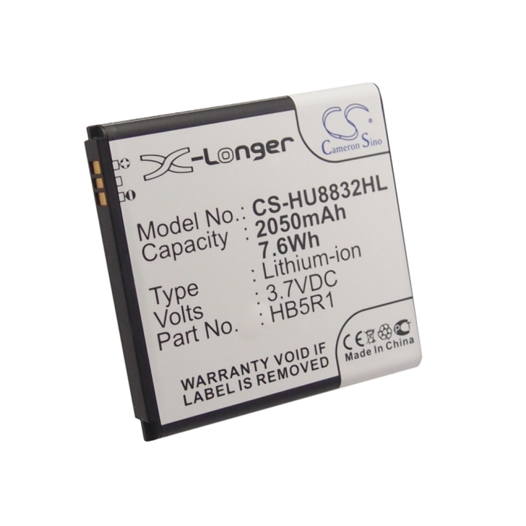 Cameron Sino CS-HU8832HL vedere clar lizibilă a etichetei: 2050mAh 7,6Wh 3,7VDC HB5R1