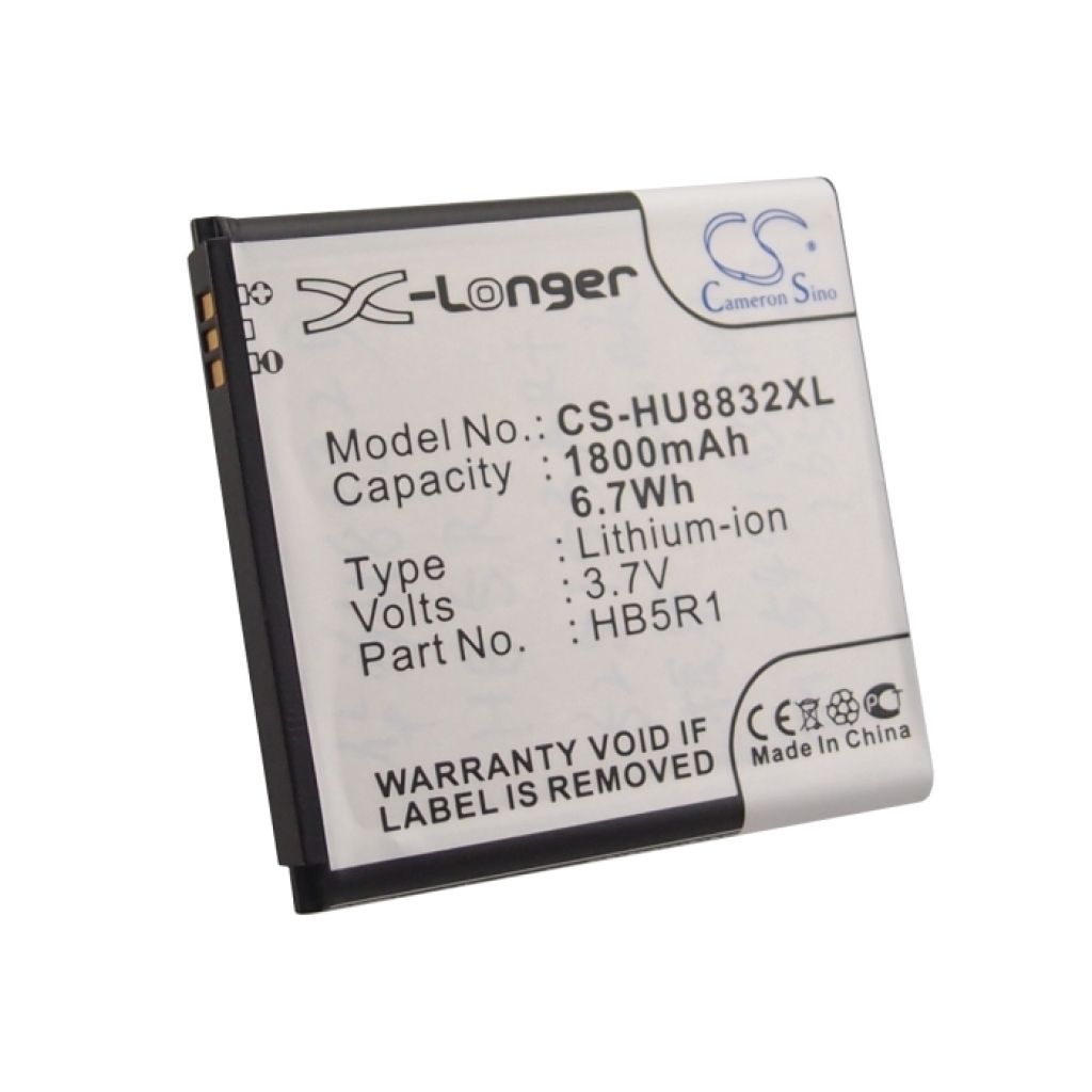 Cameron Sino X-Longer CS-HU8832XL vedere clar lizibilă a etichetei: 1800mAh 6,7Wh 3,7V HB5R1