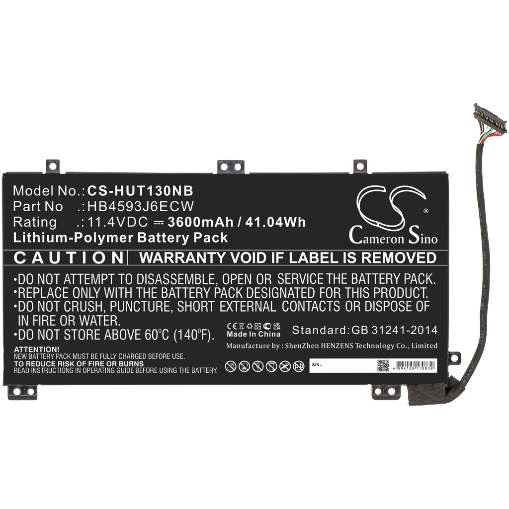 Baterii pentru laptop Huawei WRT-W19L (CS-HUT130NB)
