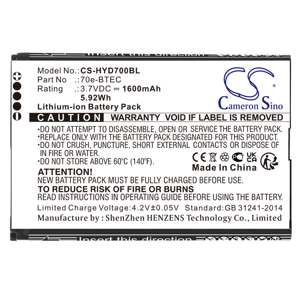 BarCode, Scanner Battery Honeywell Healthcare Sled