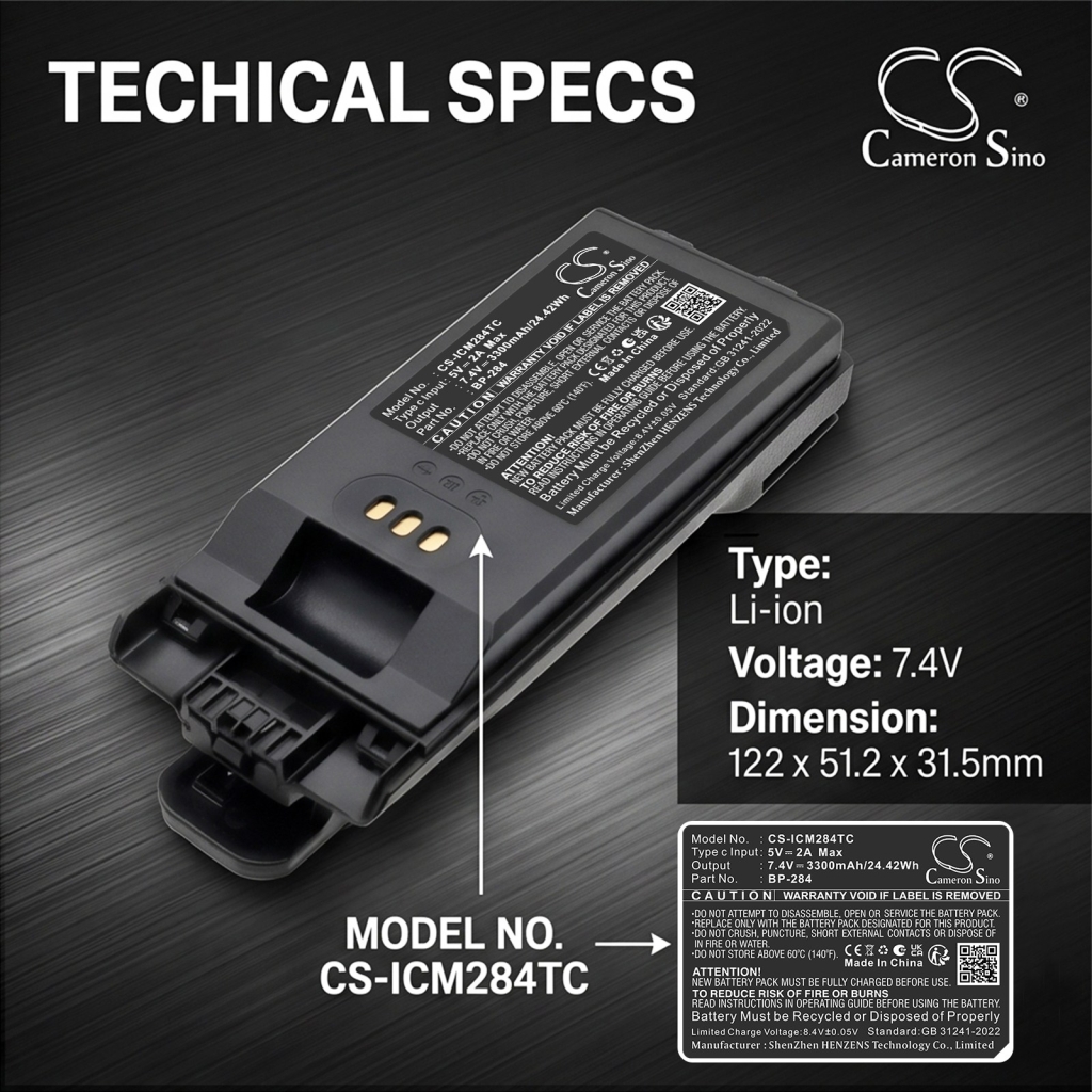 Baterie compatibil cu Icom CS-ICM284TC