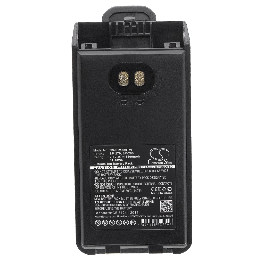 Two-Way Radio Battery Bearcom IC-F1000T