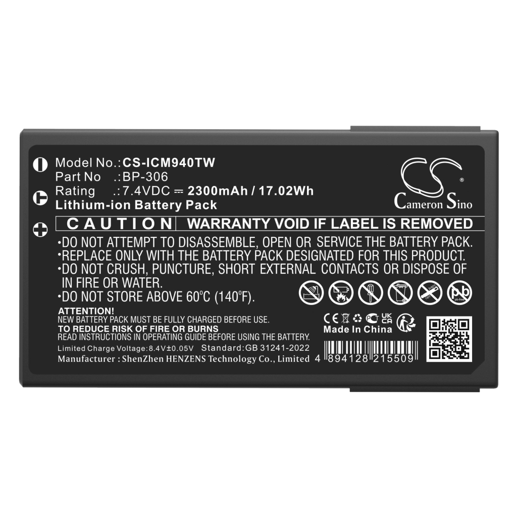 Baterie radio bidirecțional Icom CS-ICM940TW
