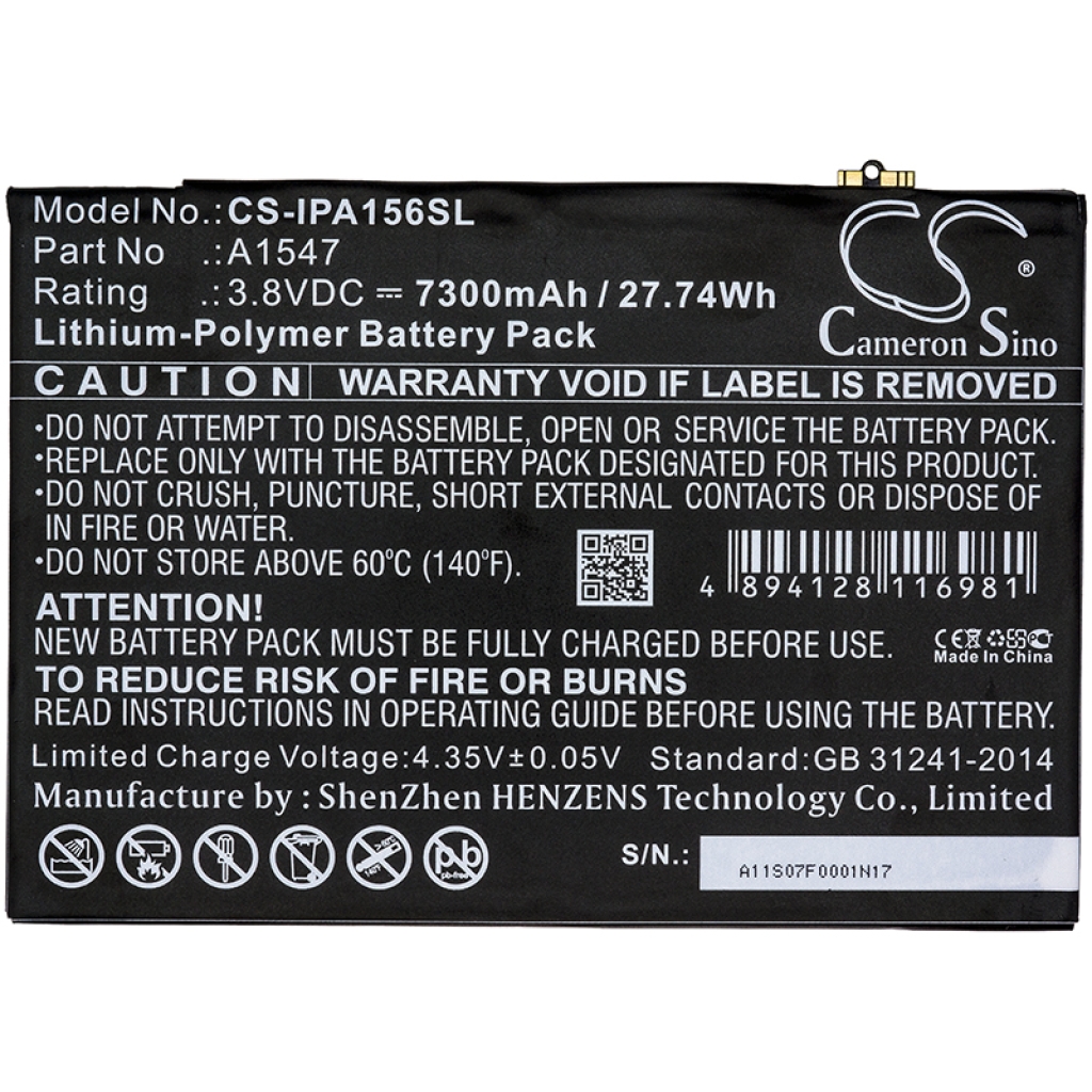 Baterie tabletă Apple iPad Air 2 WiFi (CS-IPA156SL)