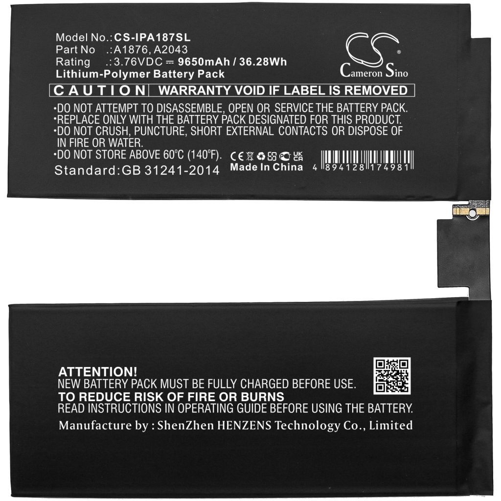 Baterie tabletă Apple A2233 (CS-IPA187SL)