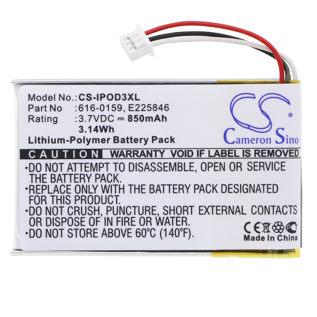 Baterie MP3, MP4, PMP Apple CS-IPOD3XL