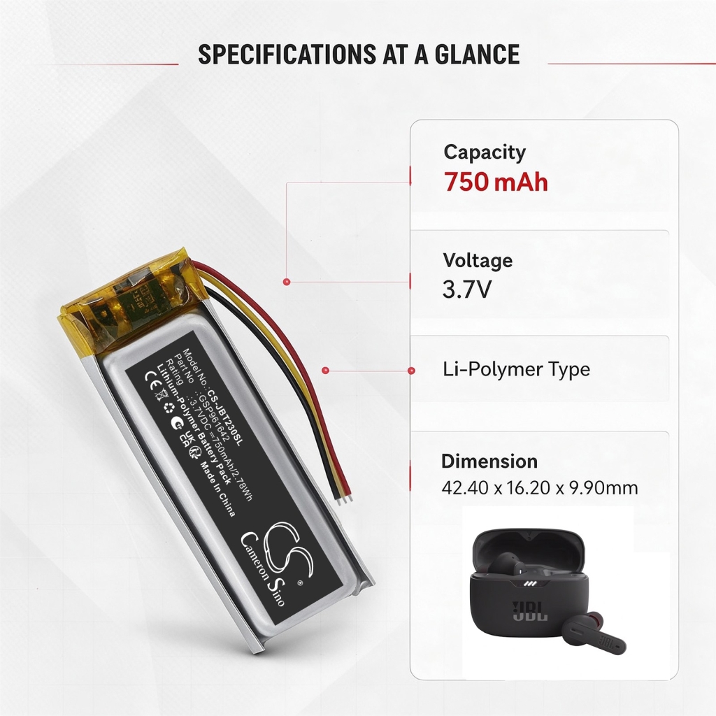 Battery compatible with Jbl