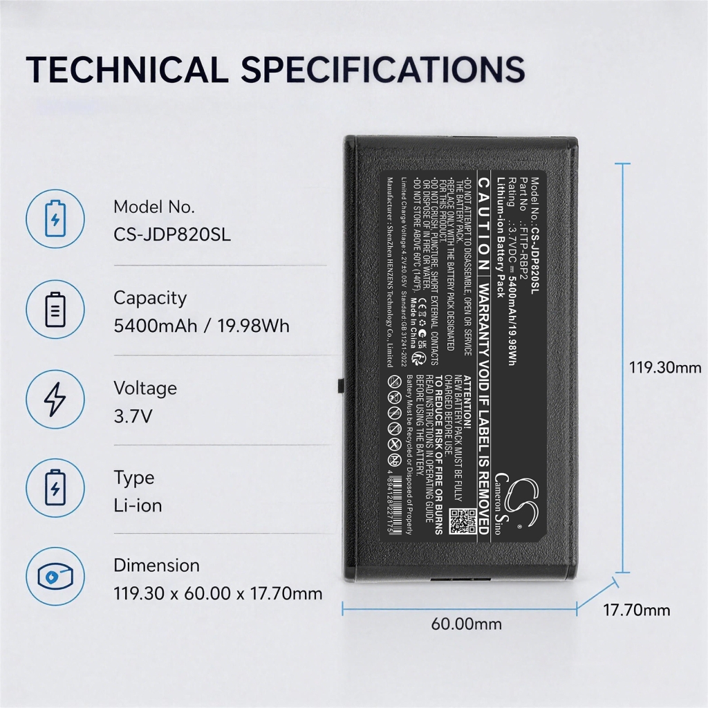 Baterie compatibil cu Viavi CS-JDP820SL