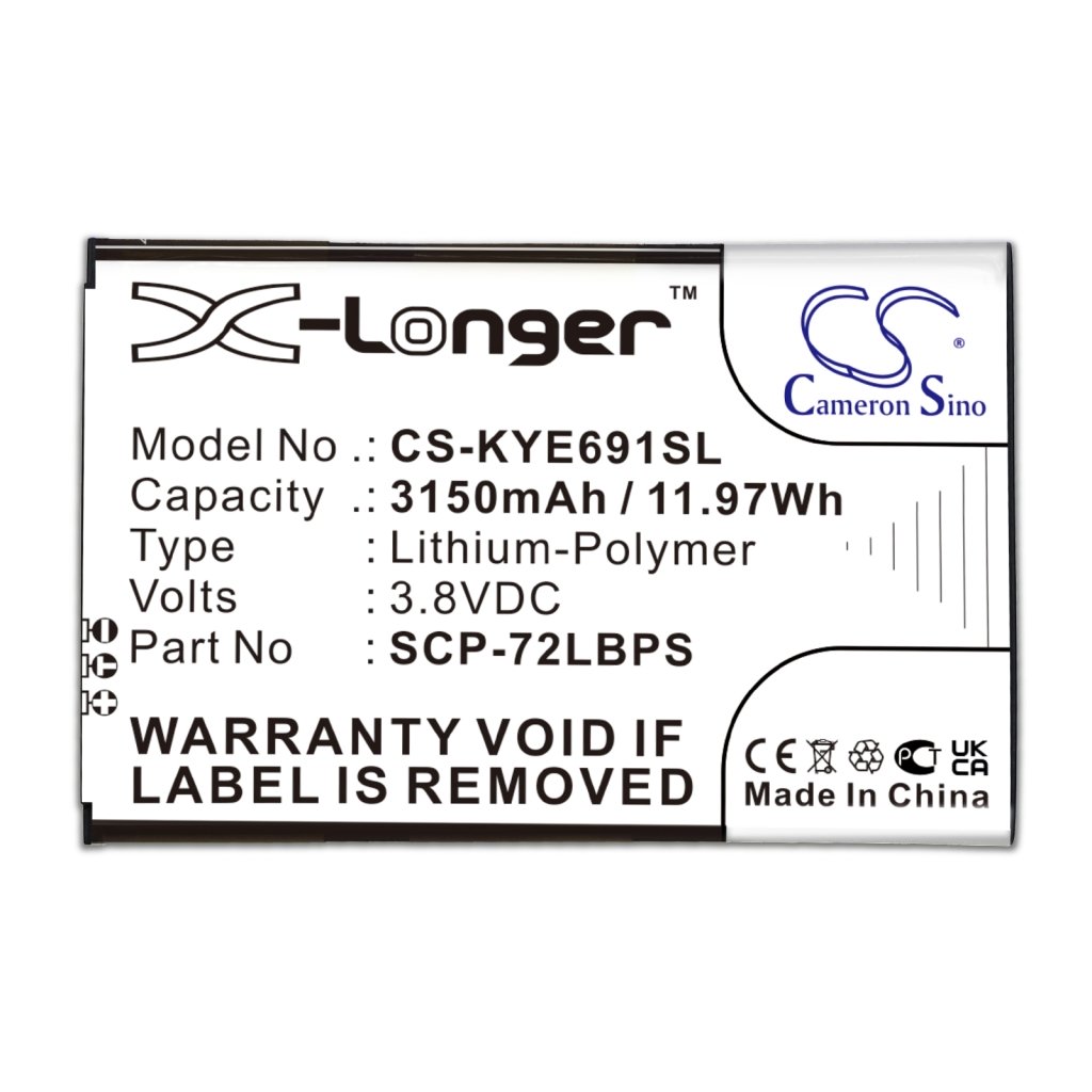 Înlocuire compatibilă pentru bateria Kyocera 5AAXBT122JAA,SCP-72LBPS