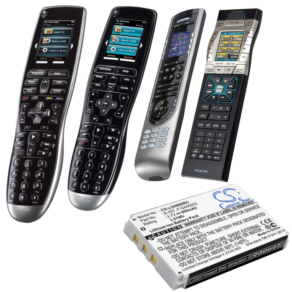 Remote Control Battery Logitech Harmony 880 Remote