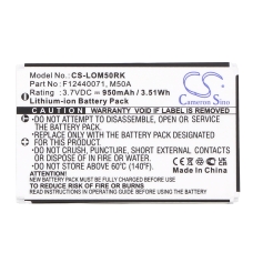 Compatible battery replacement for Logitech 190304-2004,F12440071,M50A