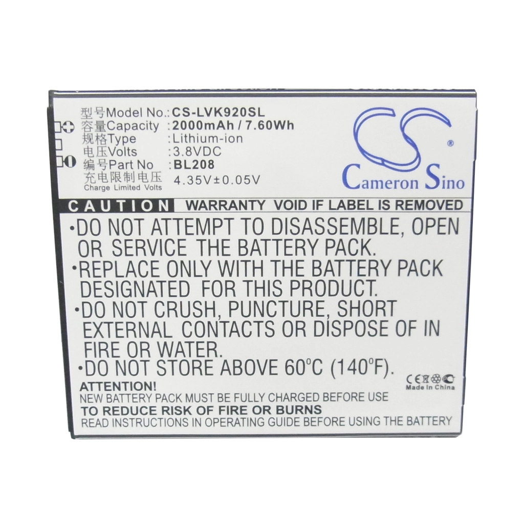 Baterie telefon mobil Lenovo CS-LVK920SL