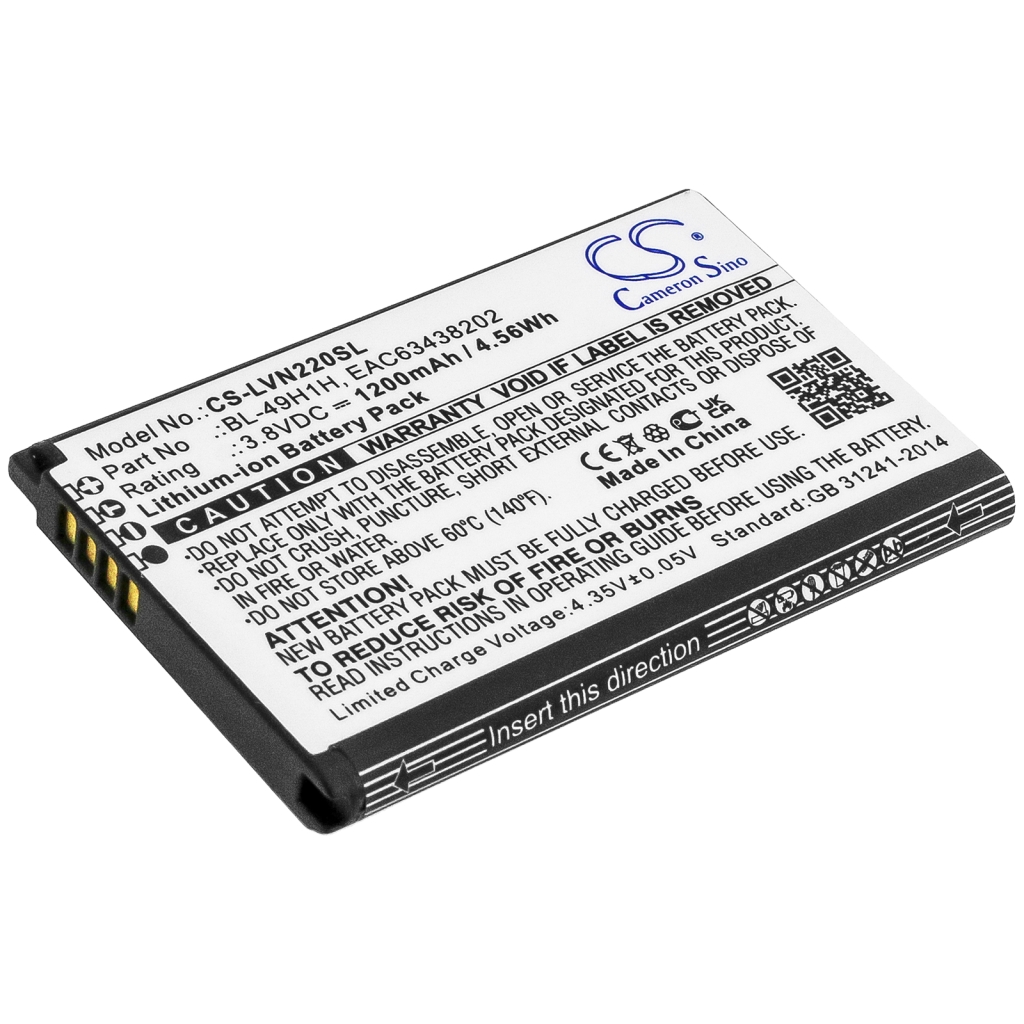Înlocuire compatibilă pentru bateria LG BL-49H1H,EAC63438202