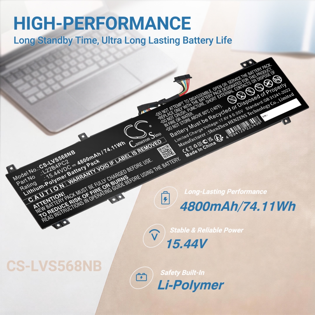 Baterie compatibil cu Lenovo CS-LVS568NB