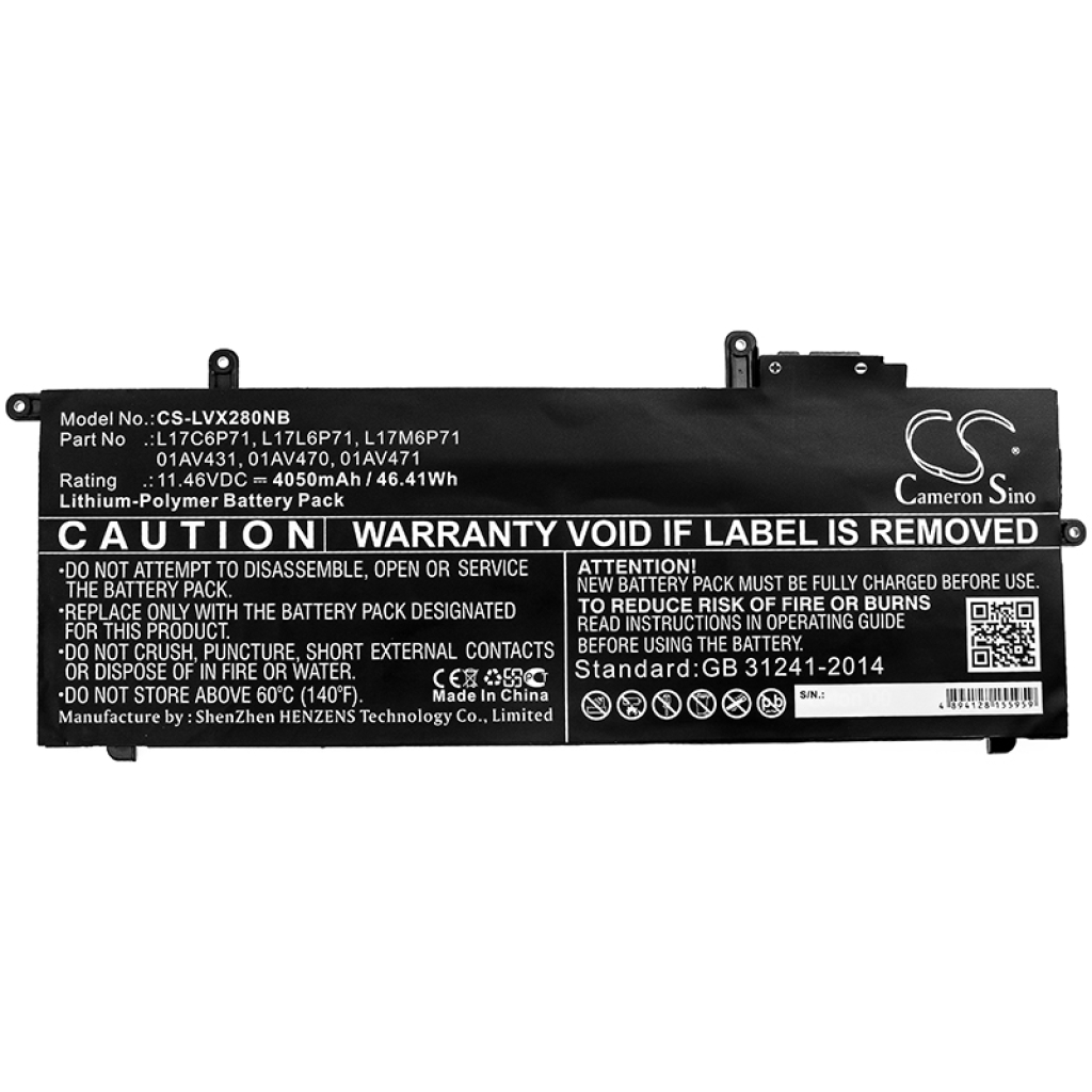 Baterii pentru laptop Lenovo ThinkPad X280(20KFA00CCD) (CS-LVX280NB)