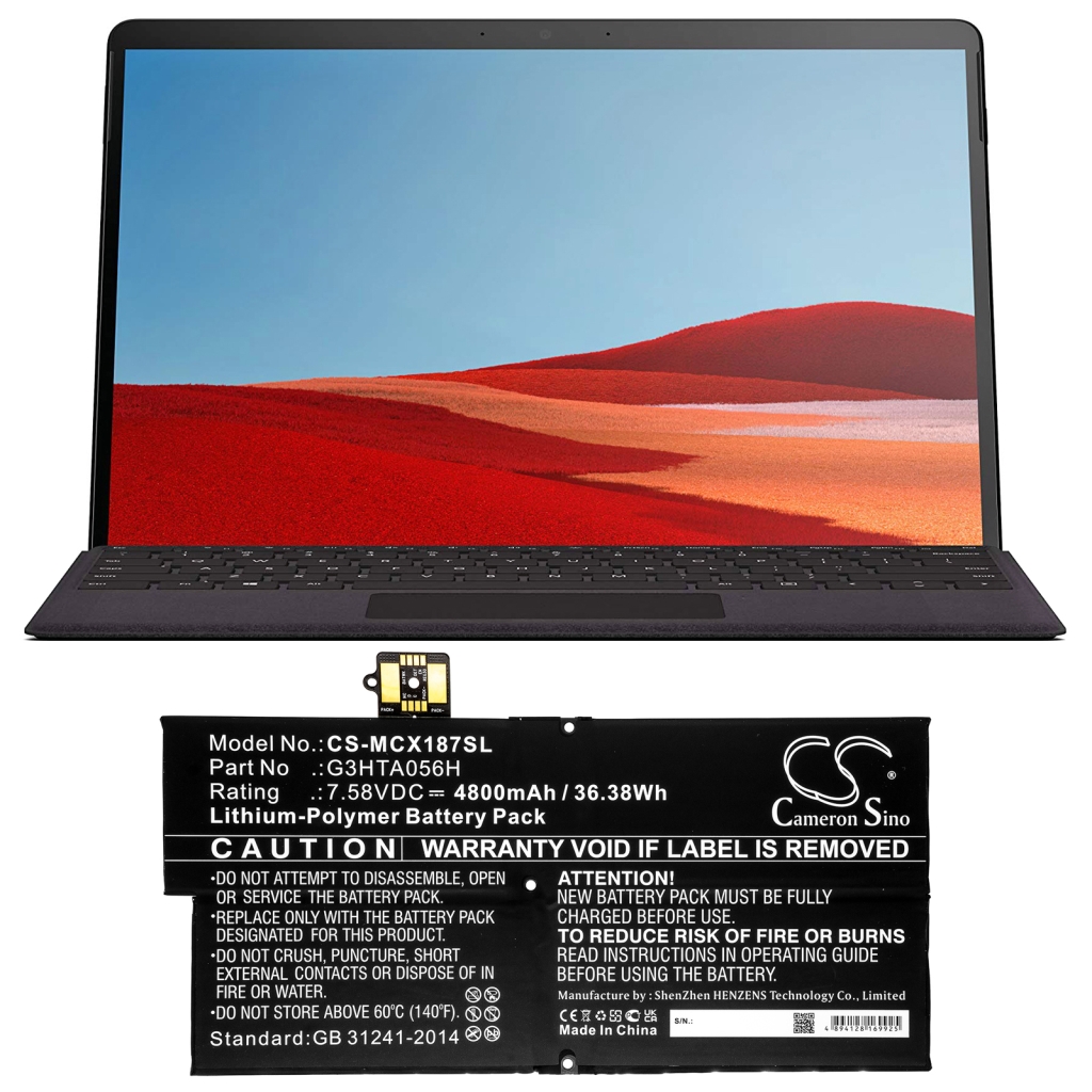Baterie tabletă Microsoft Surface Pro X 1876 (CS-MCX187SL)