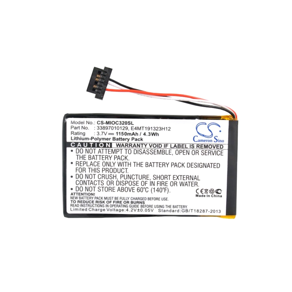 Baterie GPS, Navigator Mitac Mio C520t (CS-MIOC320SL)