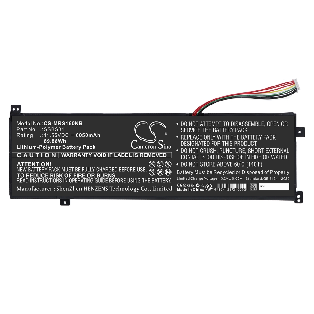 Baterie compatibil cu Mechrevo CS-MRS160NB