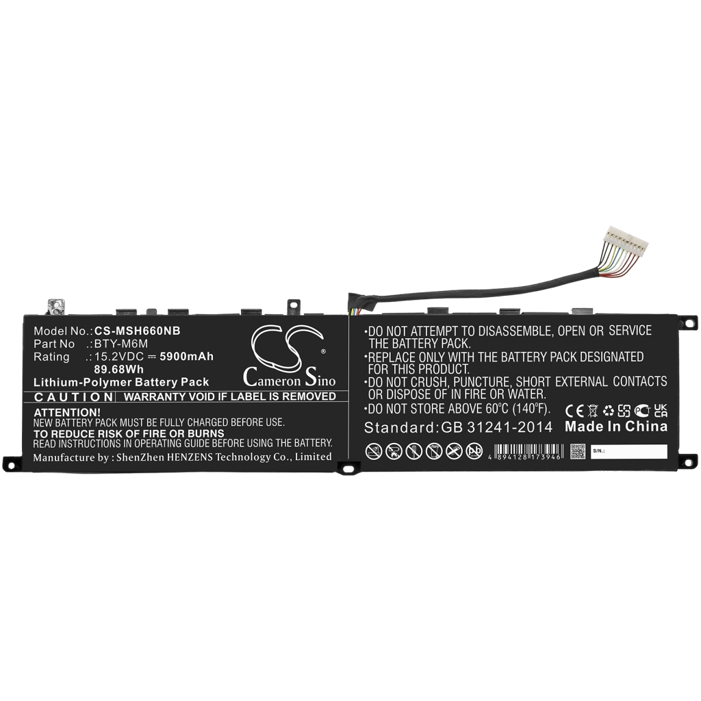 Baterii pentru laptop MSI CS-MSH660NB