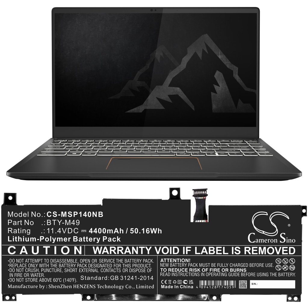 Înlocuire compatibilă pentru bateria MSI BTY-M49