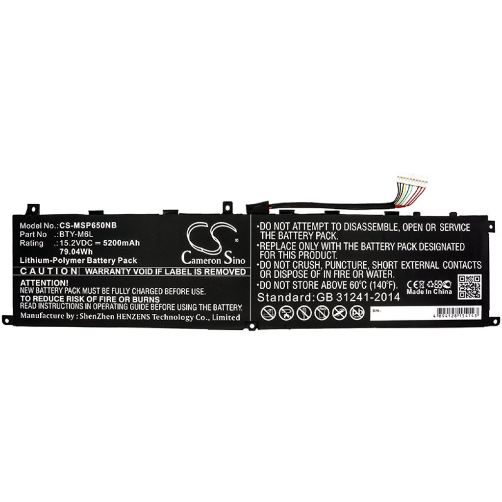 Înlocuire compatibilă pentru bateria MSI BTY-M6L