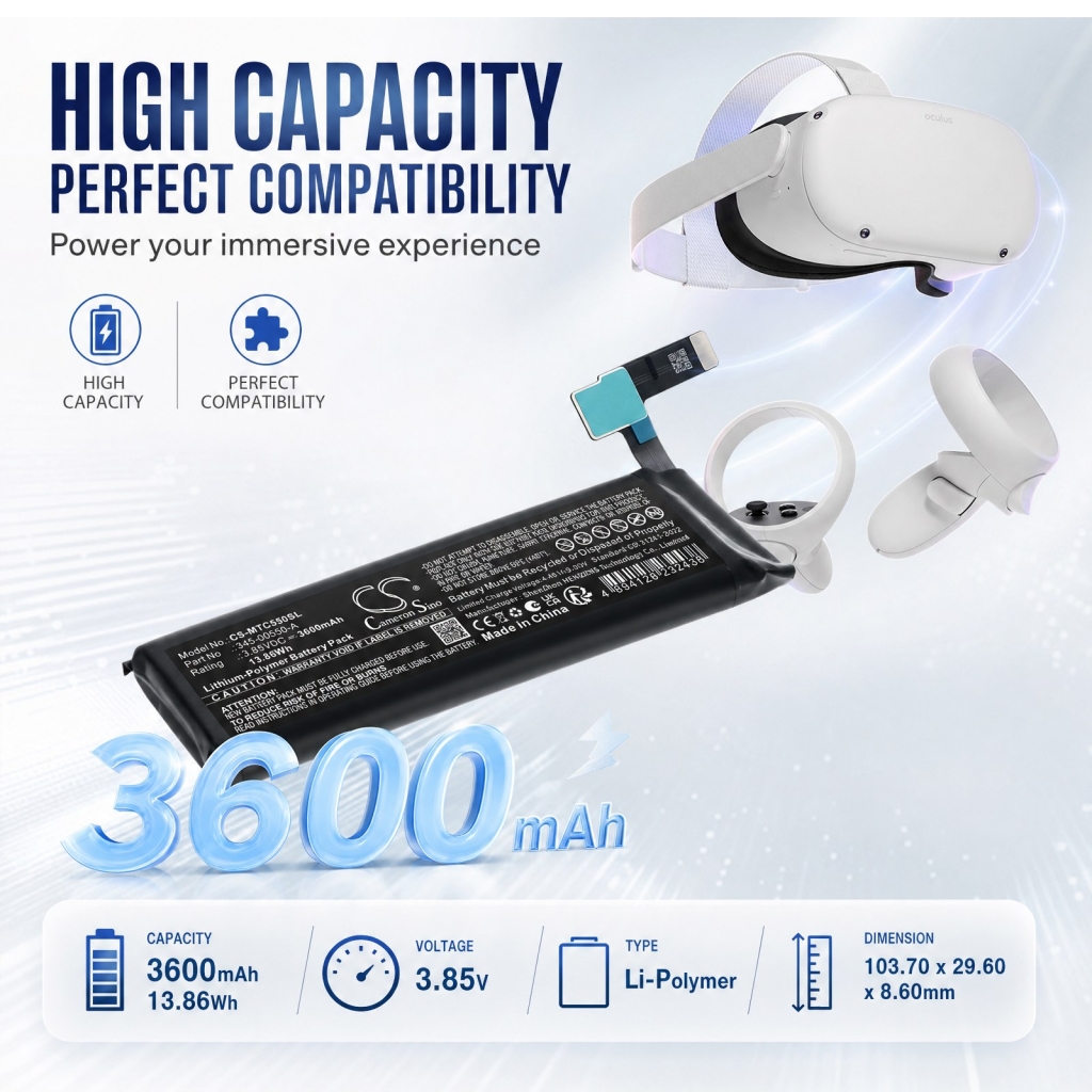 Batteries compatible with Meta Quest 2 CS-MTC550SL