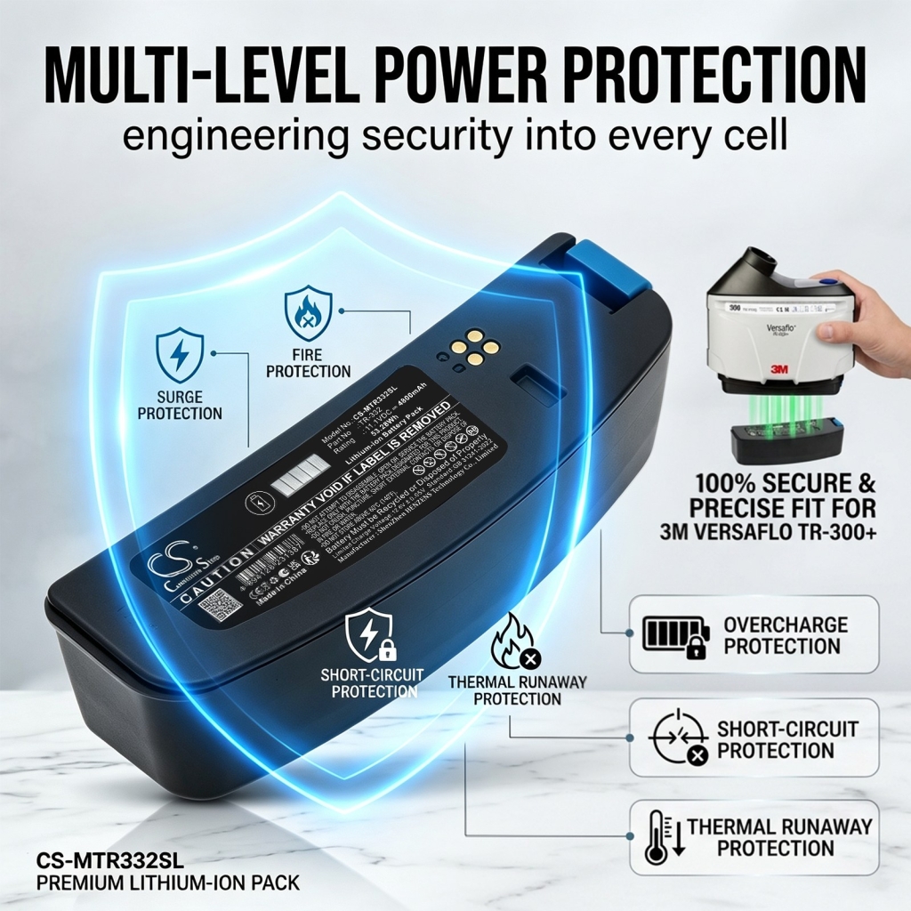 Baterii compatibil cu 3M Versaflo TR-300 PAPR TR-300N+ PAPR TR-301N PAPR CS-MTR332SL
