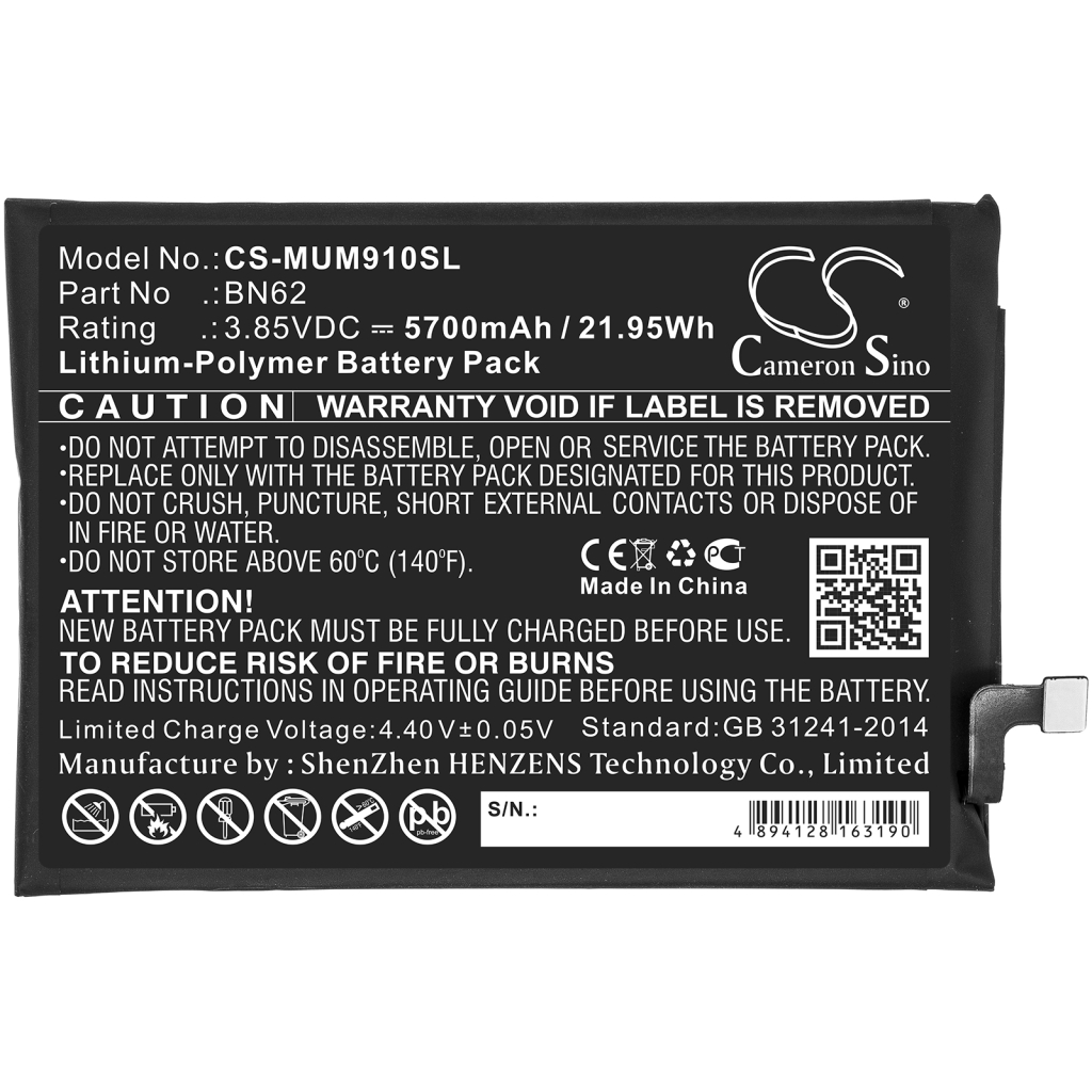 Baterie telefon mobil Redmi Note 9 4G (CS-MUM910SL)