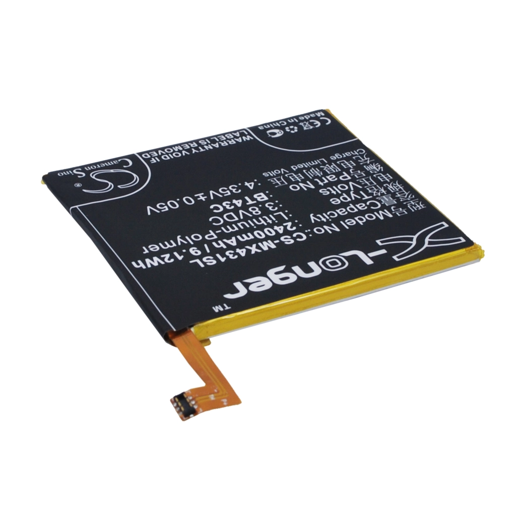 Compatible battery replacement for MeiZu BT43C