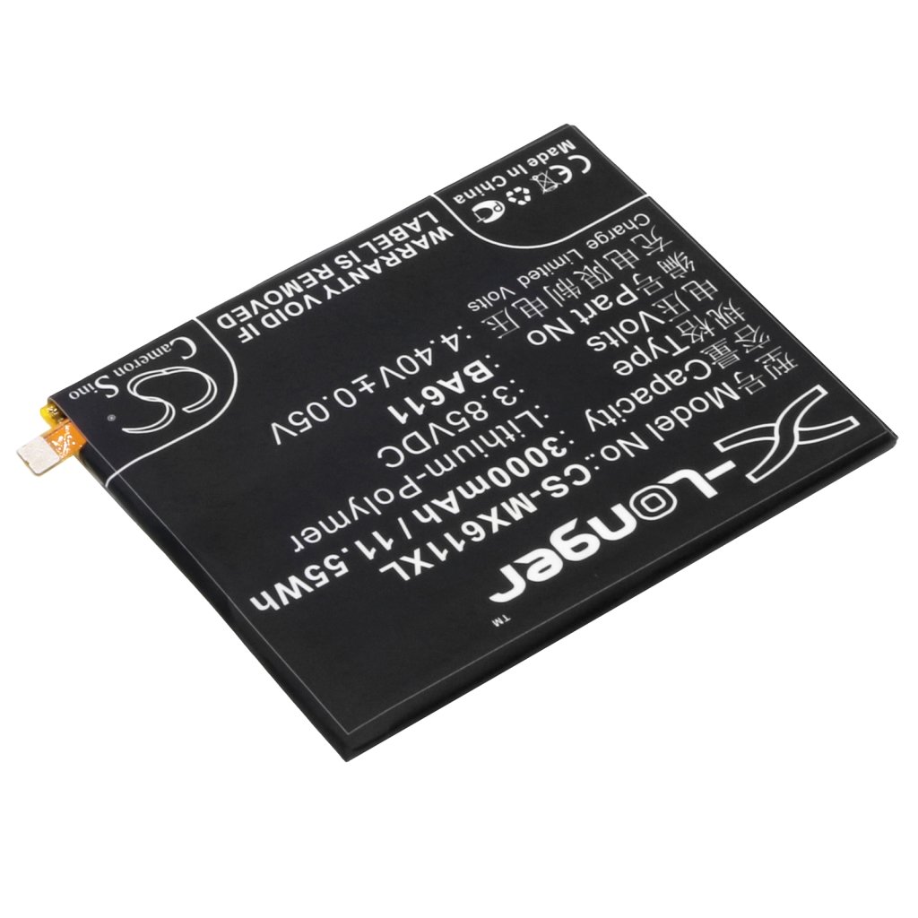 Compatible battery replacement for MeiZu BA611