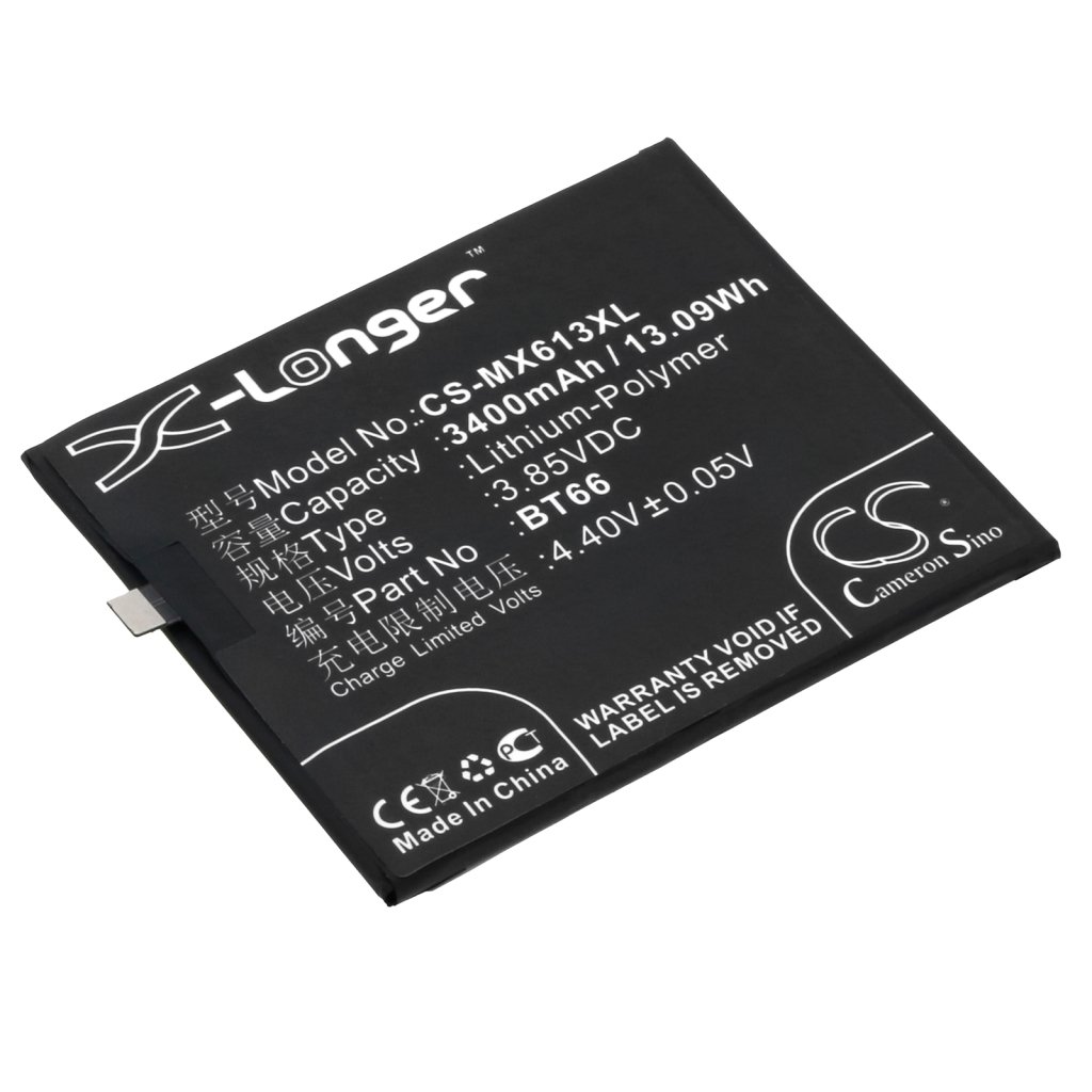 Compatible battery replacement for MeiZu BT66