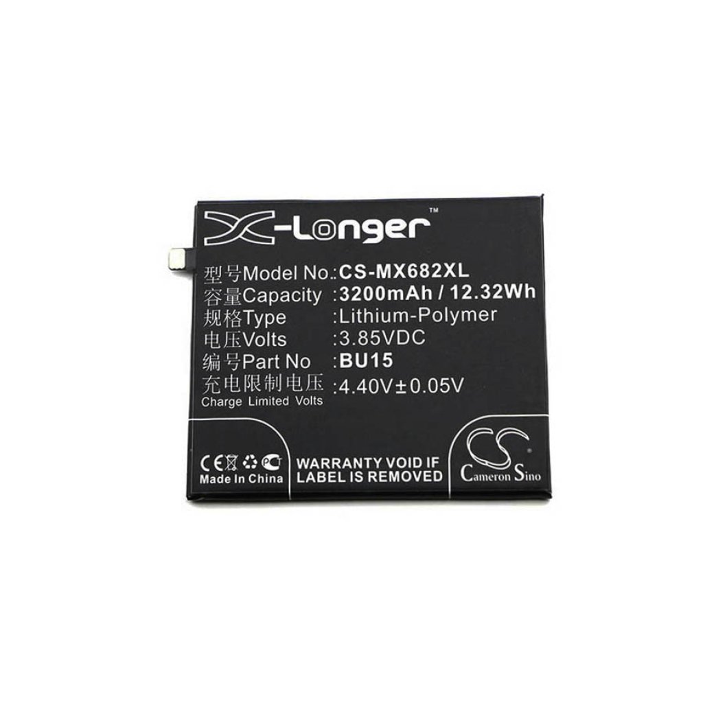 Compatible battery replacement for MeiZu BU15