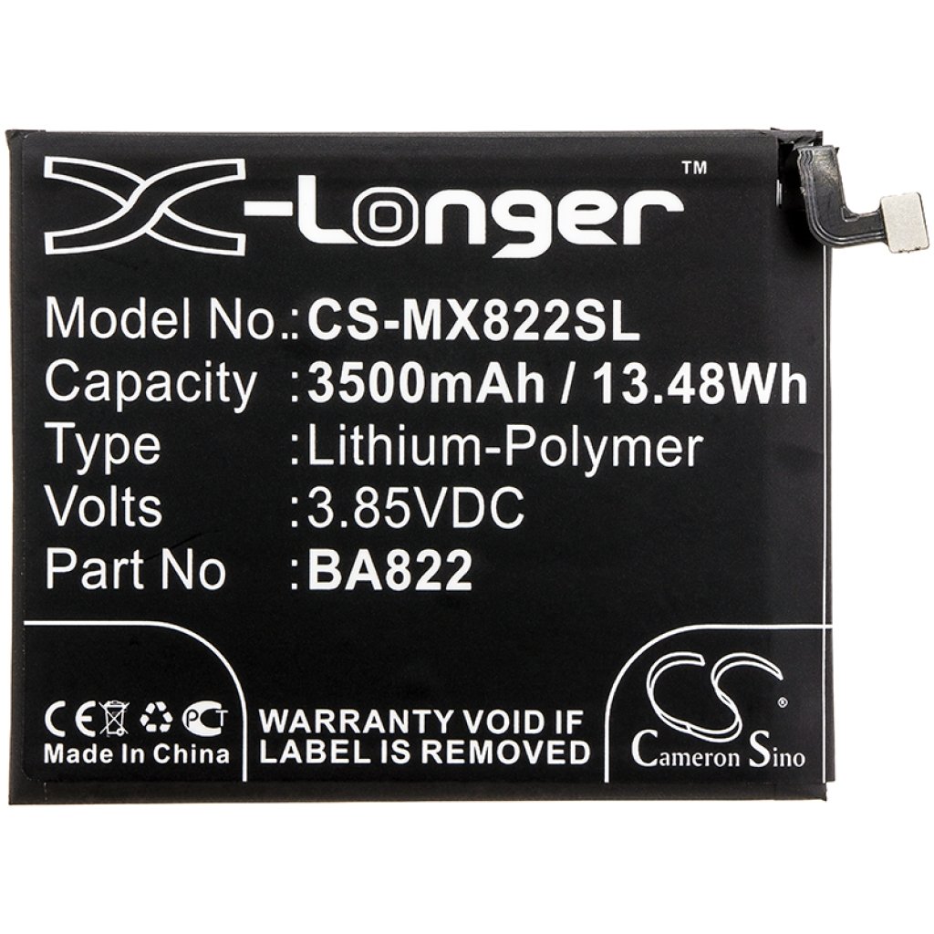 Compatible battery replacement for MeiZu BA822