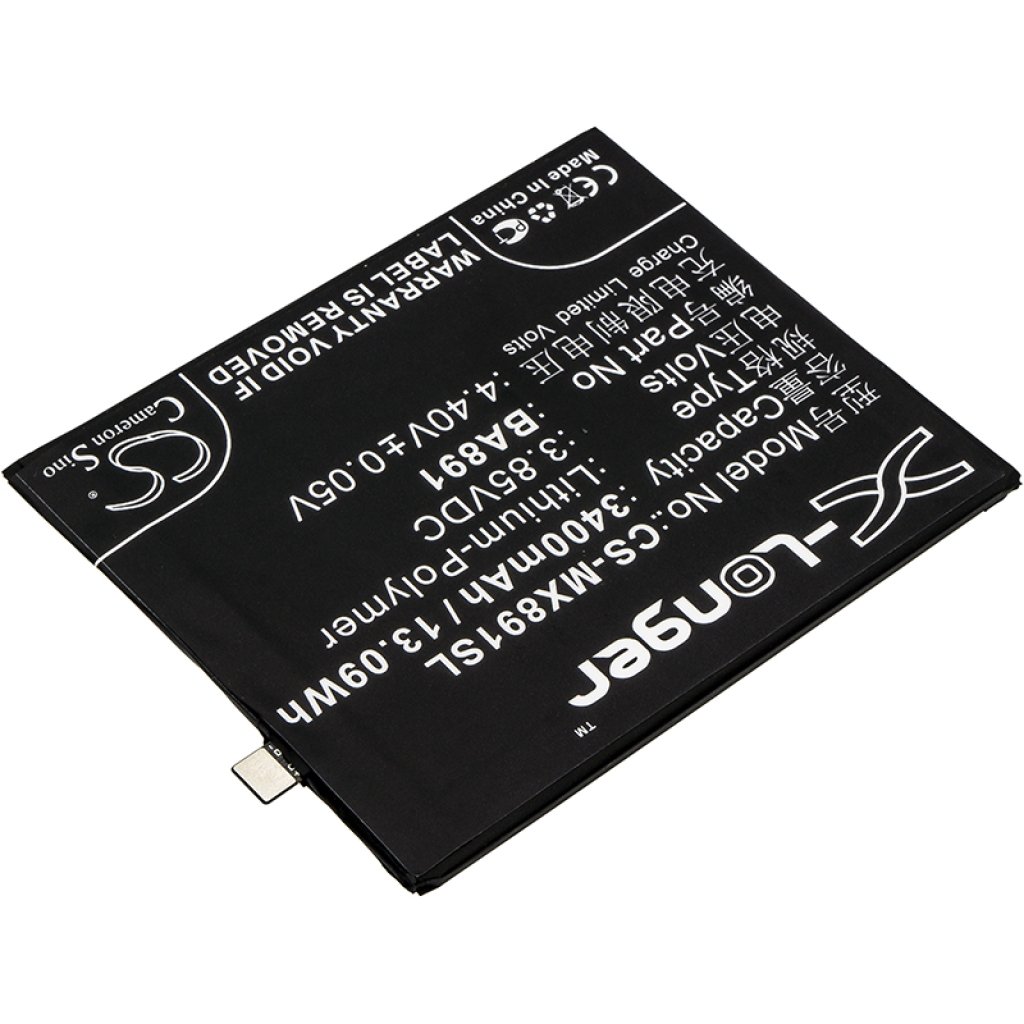Compatible battery replacement for MeiZu BA891