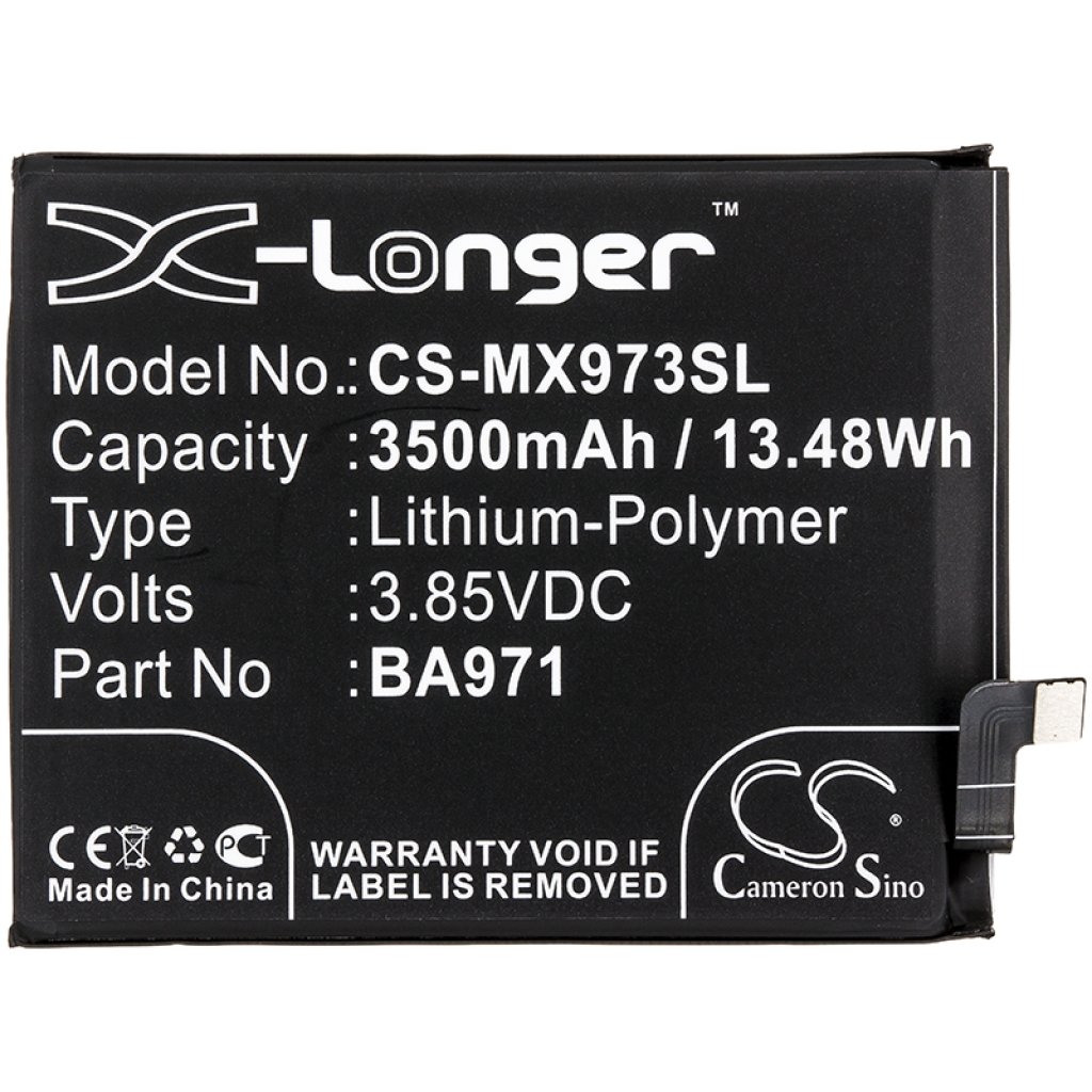 Compatible battery replacement for MeiZu BA971