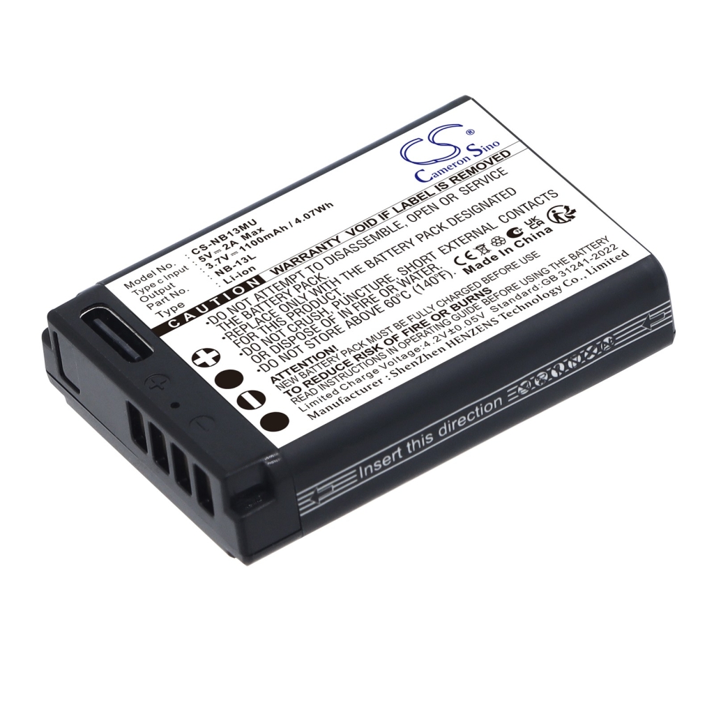 Baterii compatibil cu Canon PowerShot G1 X Mark III G5 X G5 X Mark II CS-NB13MU