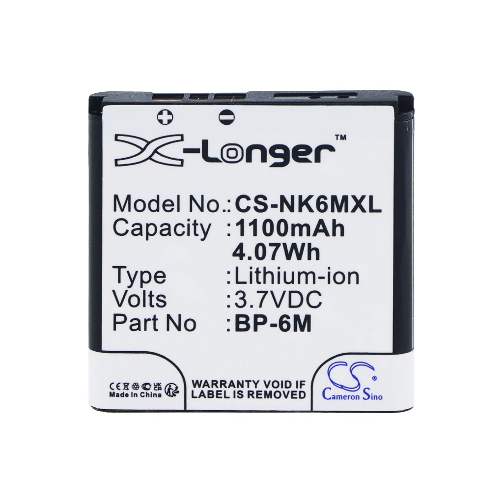 Baterii compatibil cu Nokia 3250 3250 XpressMusic CS-NK6MXL