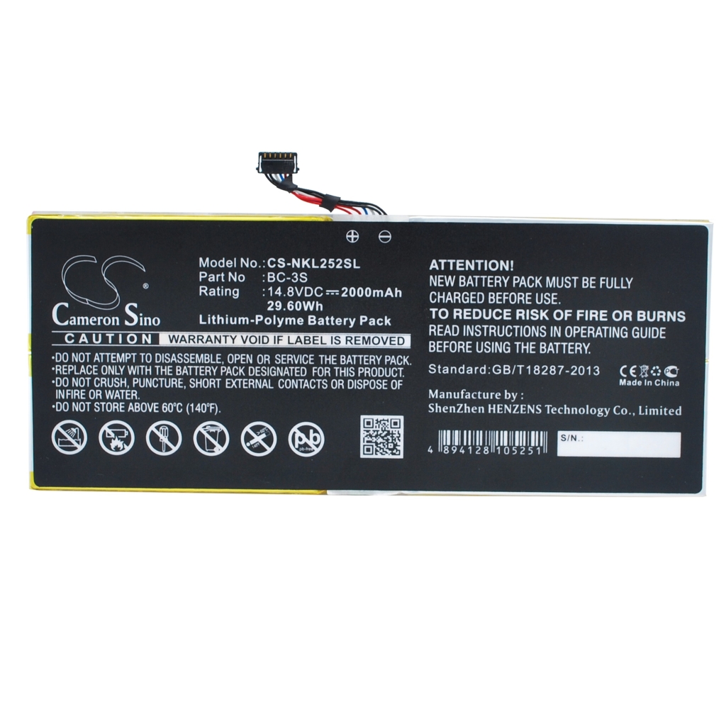 Battery compatible with Nokia