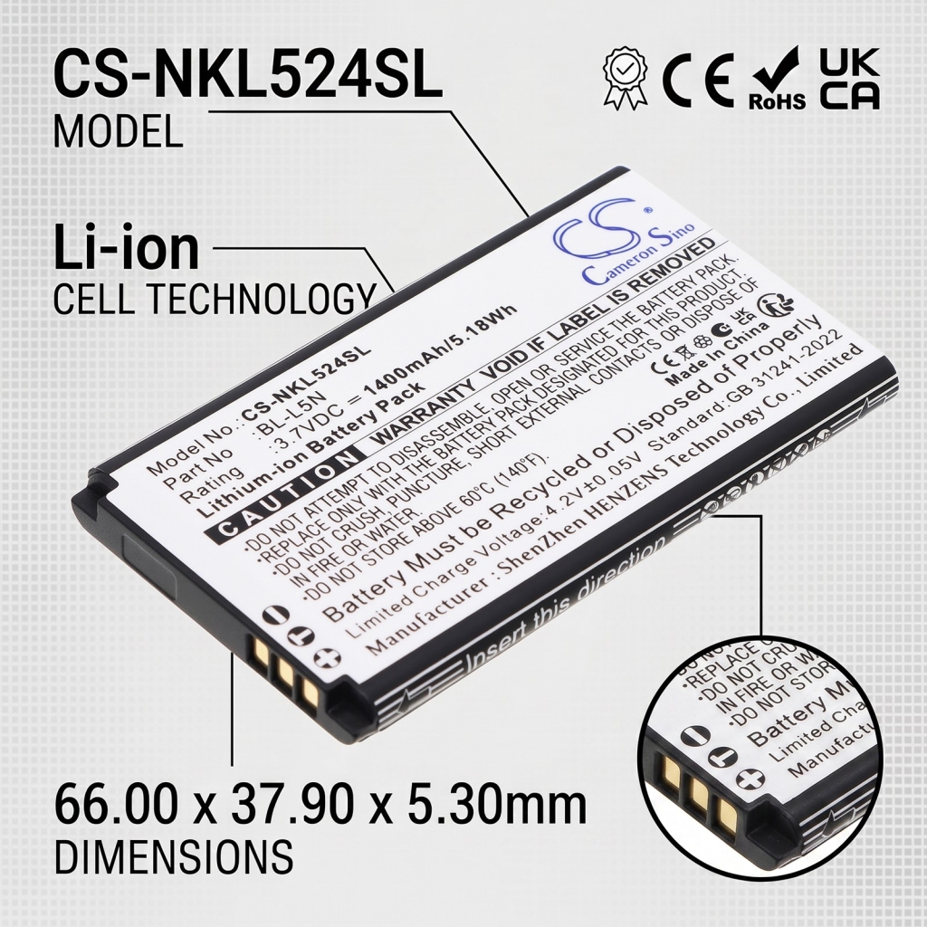 Baterie compatibil cu Nokia CS-NKL524SL