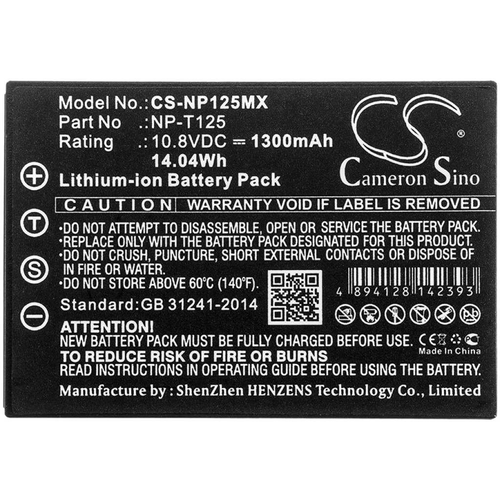 Înlocuire compatibilă pentru bateria FUJIFILM NP-T125