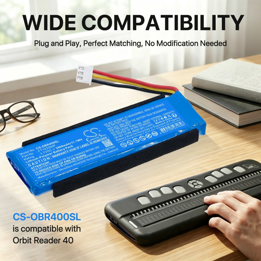 Baterii compatibil cu Orbit Reader 40 CS-OBR400SL