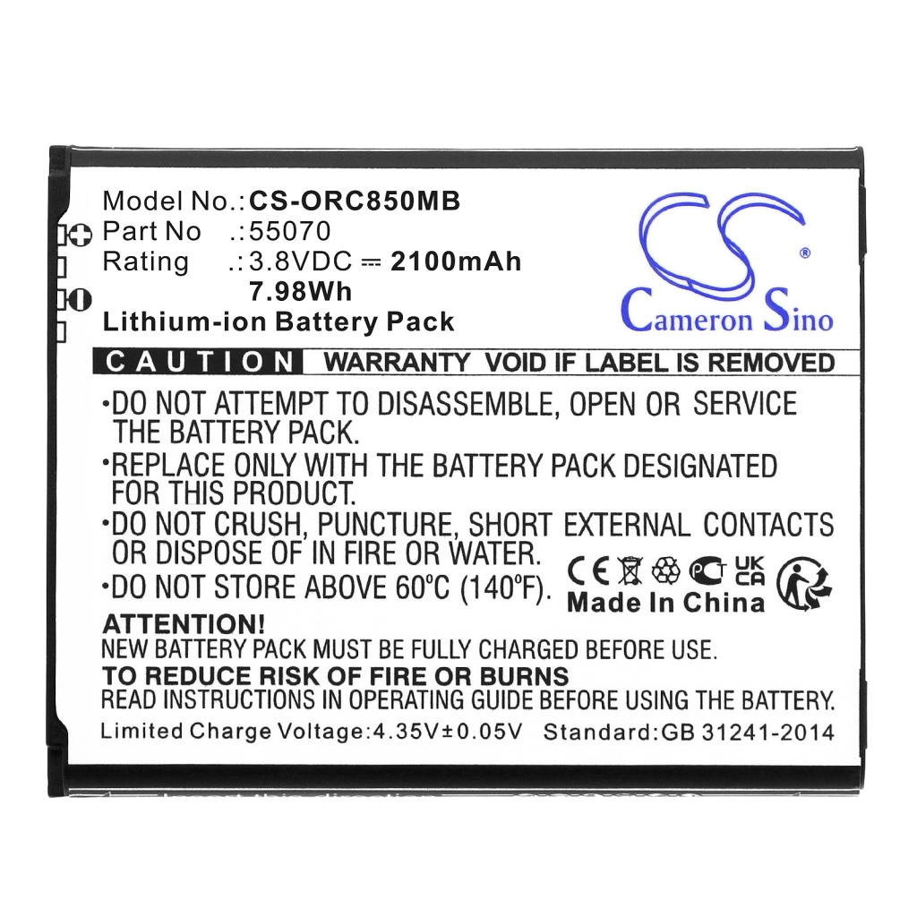 Baterie BabyPhone Oricom CS-ORC850MB