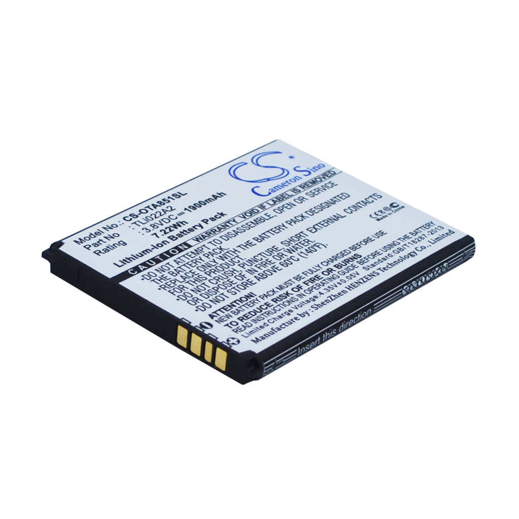 Baterie telefon mobil Alcatel OT-A851L (CS-OTA851SL)