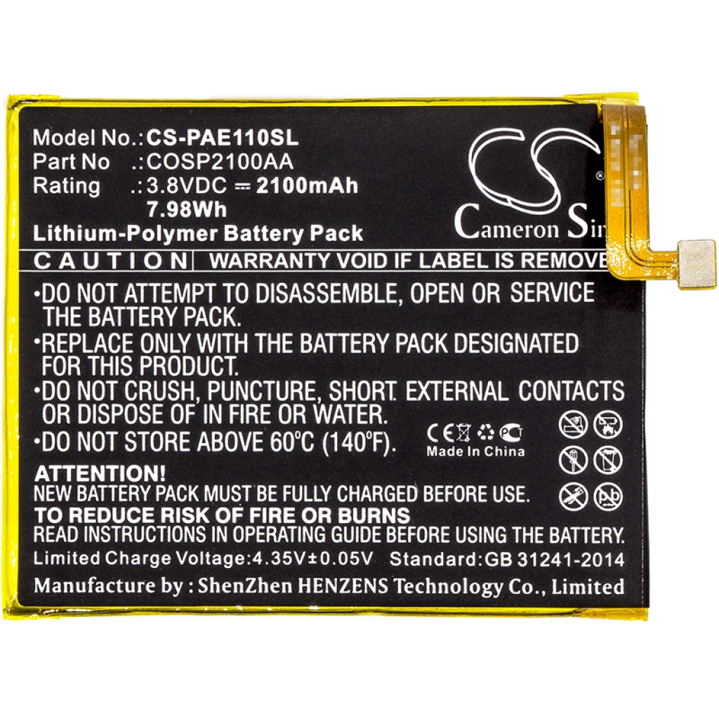 Înlocuire compatibilă pentru bateria Panasonic COSP2100AA