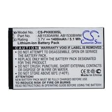Înlocuire compatibilă pentru bateria Philips AB1530AWM,AB1530BWM