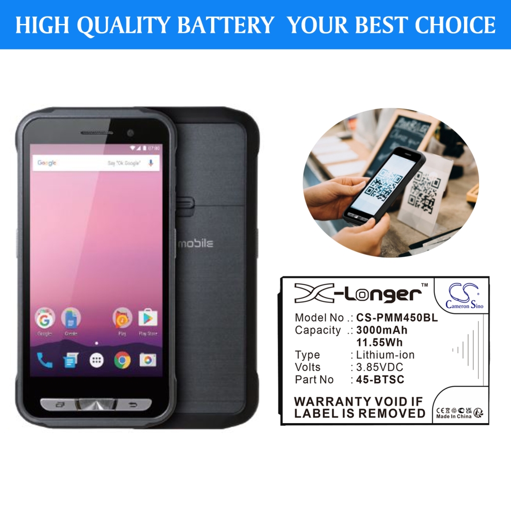 Baterie cod de bare, scanner Point mobile PM45 (CS-PMM450BL)