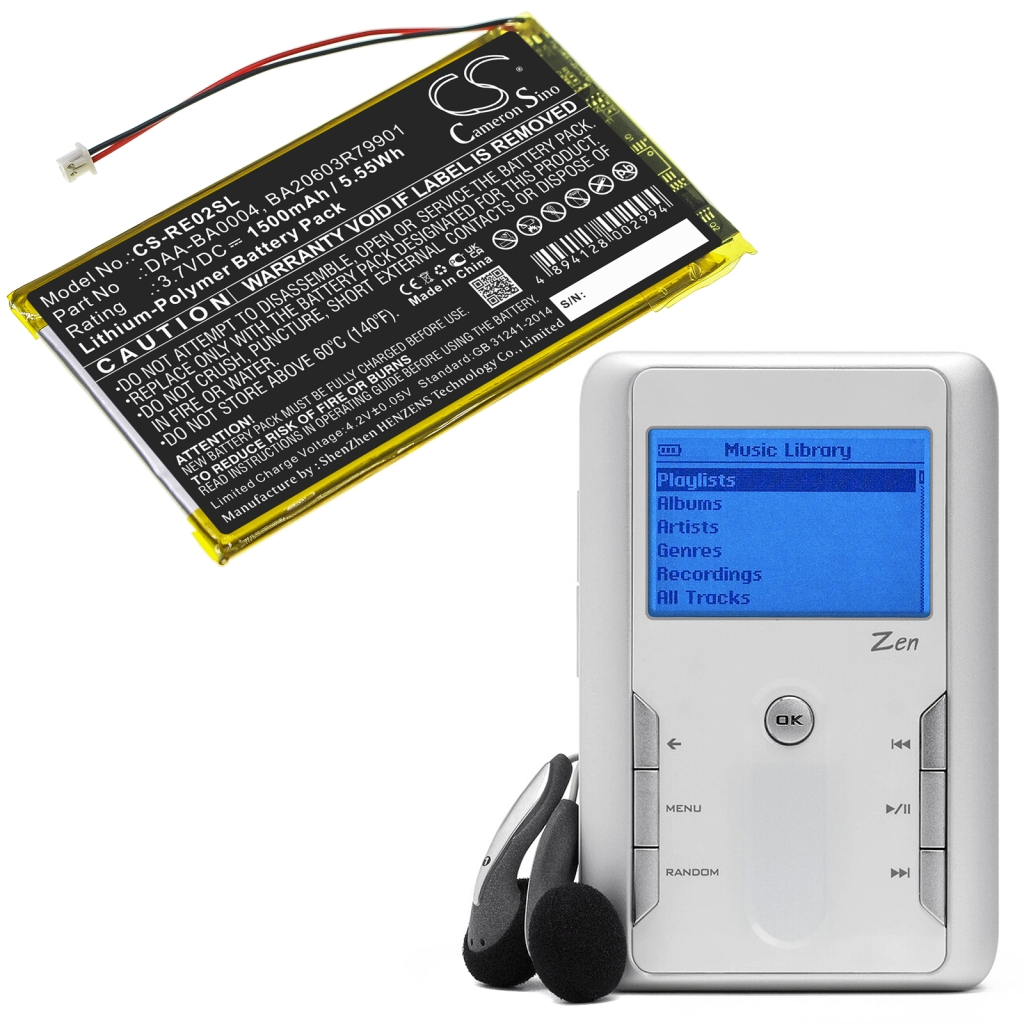 Baterie MP3, MP4, PMP Creative CS-RE02SL